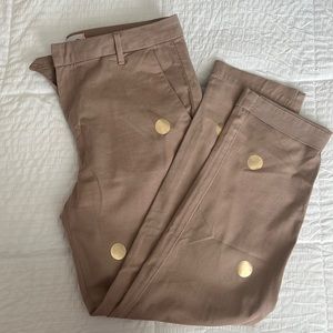 Sundry Tan pants with Gold polka dots